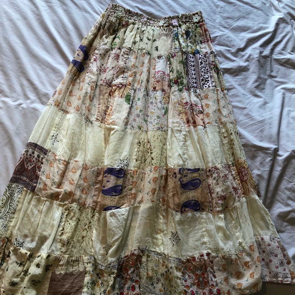 Quilted Maxi Skirt